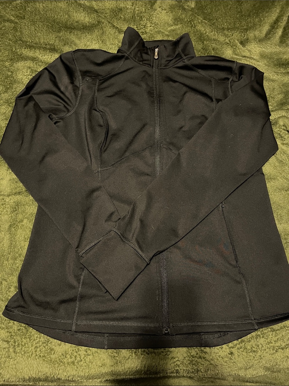 tek gear Women's Black Lightweight Full-Zip Shirt Jacket